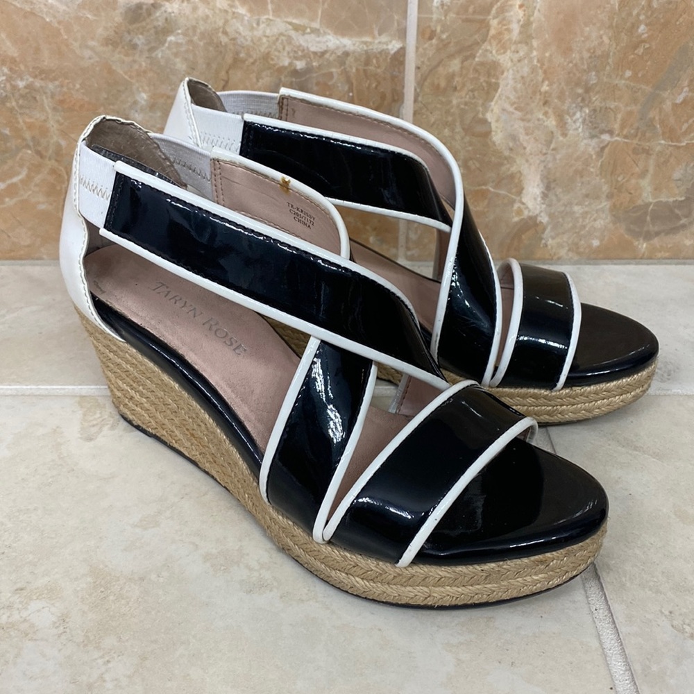Classy Black and White Taryn Rose Wedge
